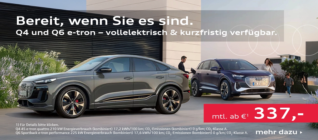 Audi Q4 + Q6 e-tron