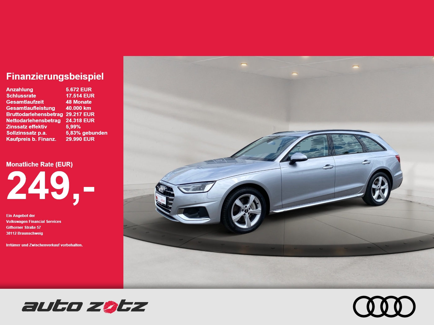 A4 Avant Advanced 40 TDI quattro S tronic 360,LM