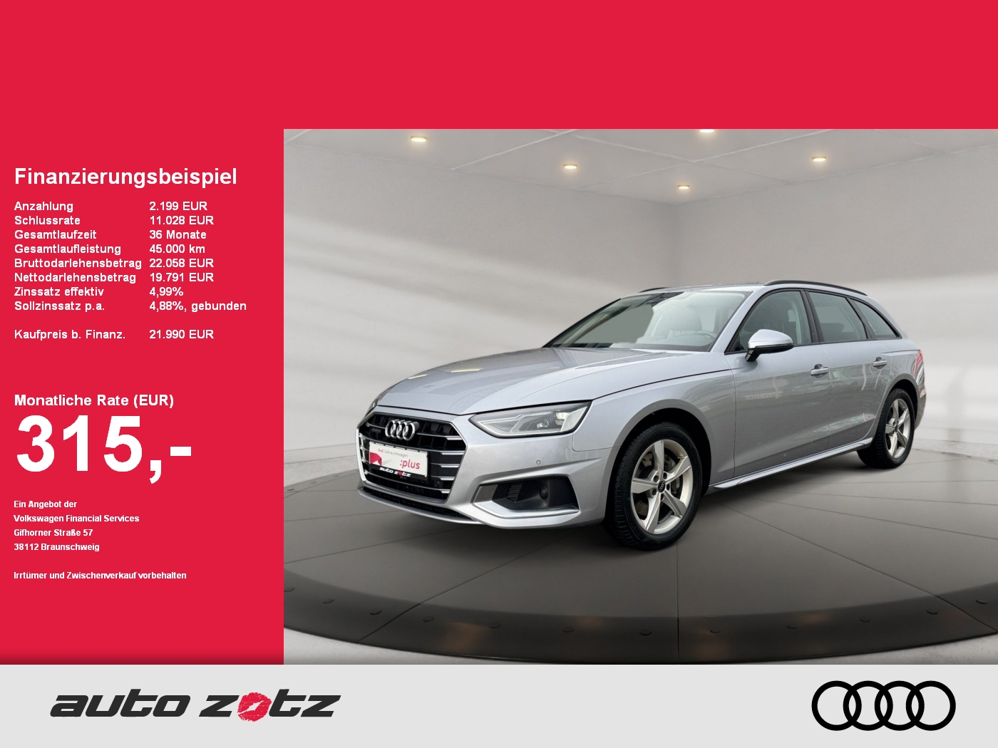 A4 Avant advanced 40 TDI quattro S tronic PDC,LM