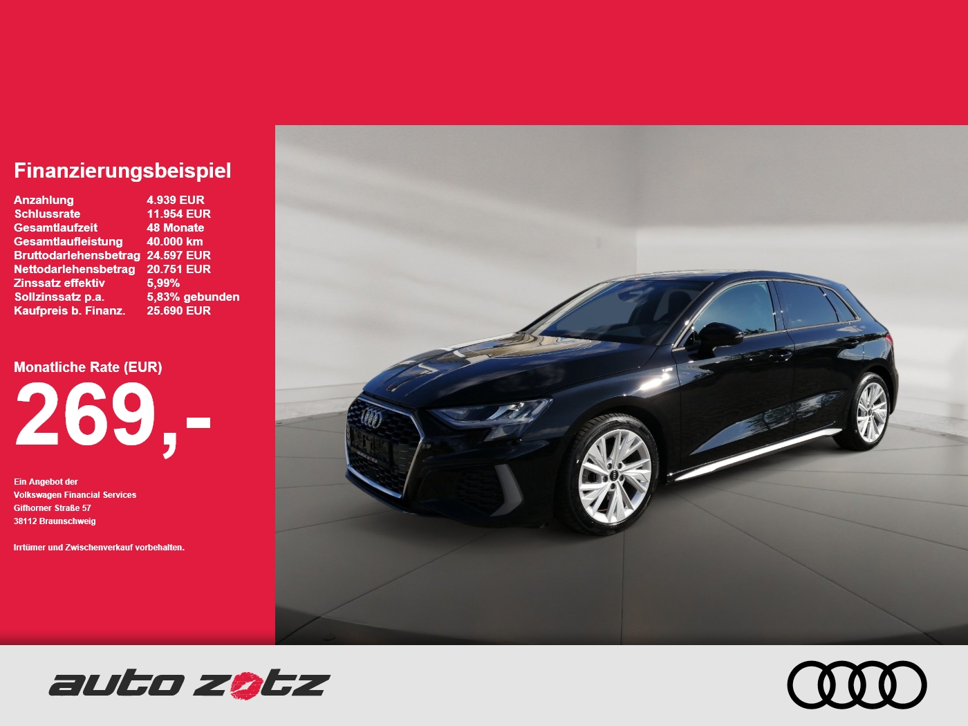 A3 Sportback S line 35 TFSI Schaltgetriebe PDC