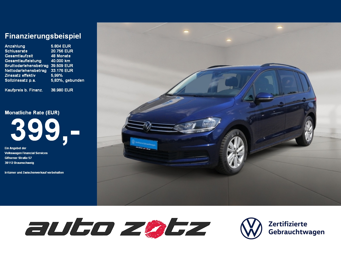 Touran Comfortline 2.0 TDI DSG ,Virtual,PDC,ACC